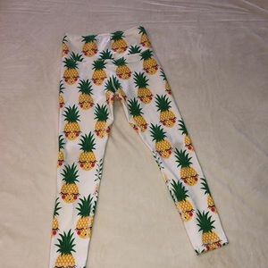 Flexi Lexi Pineapple Dance Leggings Pants M